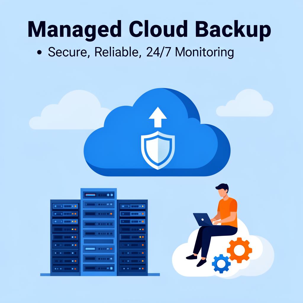 Managed cloud backup illustration